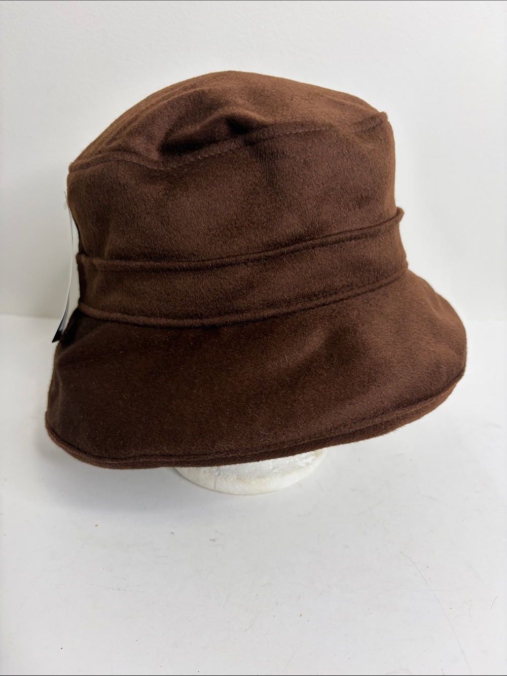 New Puffin Gear Hat Womens Large Chocolate Brown Wool Flannel Soft Packable
